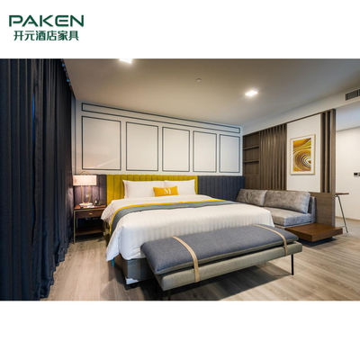 A mobília natural do quarto do hotel de Paken do folheado do ODM ajusta-se