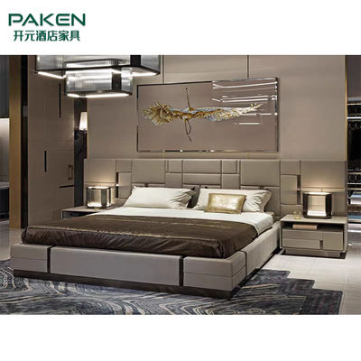 Personalize a cama luxuosa de Furniture&amp;Modern do quarto luxuoso da mobília da casa de campo