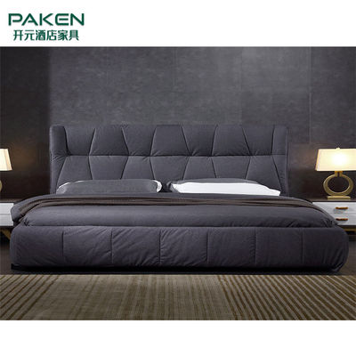 Customize Modern Villa Furniture Bedroom  Furniture&Concise Style Bed With Dark Grey Color