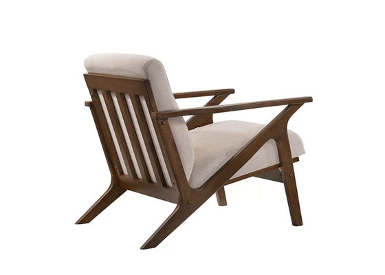 Do estilo moderno meados de madeira de borracha contínuo do século da poltrona da mobília antiga único sofá